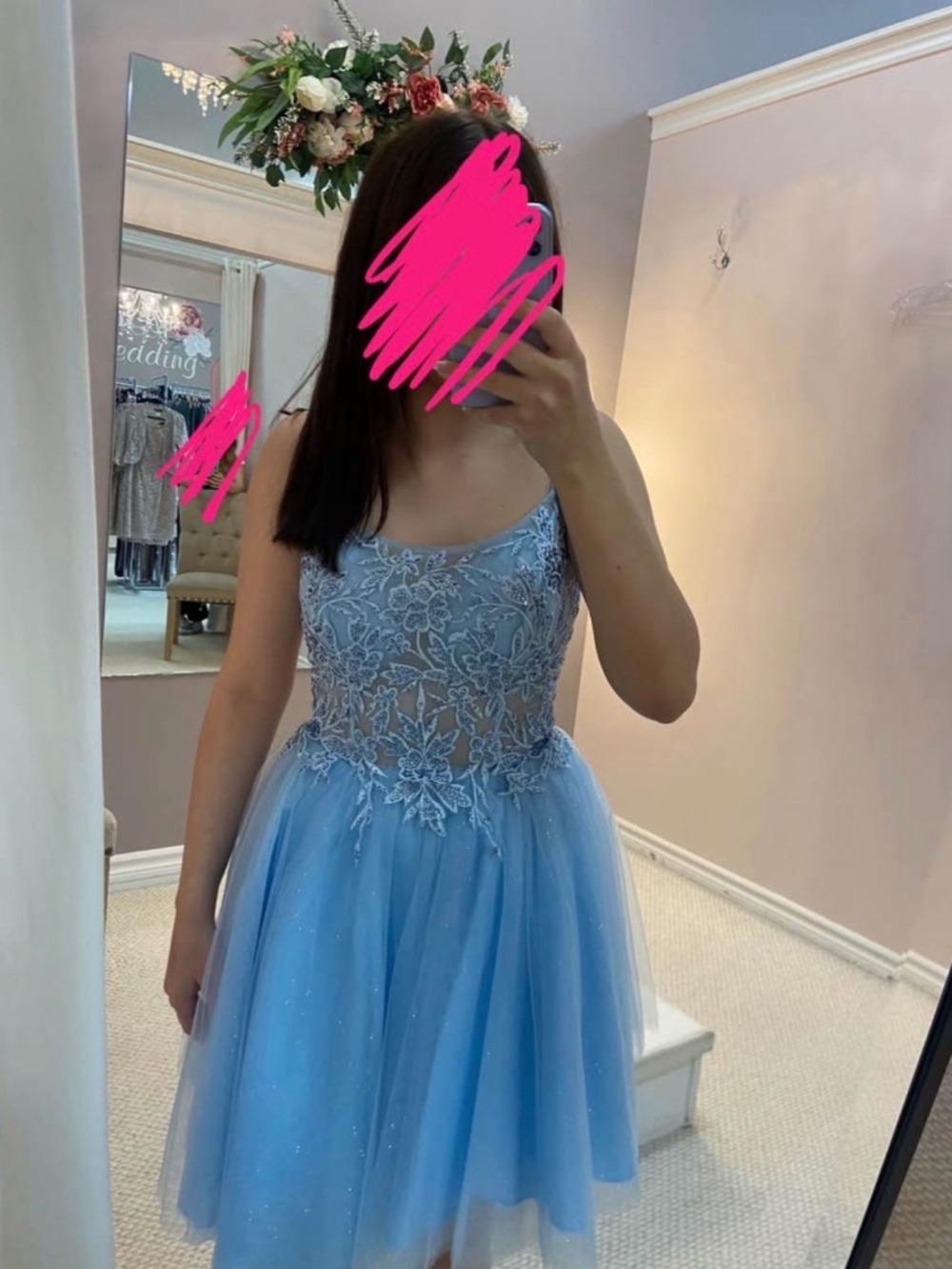 Alyce Paris Baby Blue Semi Prom Dress